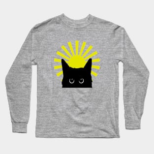 Black Cat and  Sun Long Sleeve T-Shirt